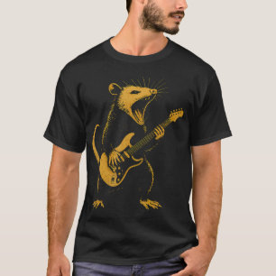 Opossum Playing Guitar Rock And Roll Men Women Kid T-Shirt