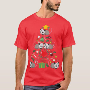 Opossum Possum Christmas Ornament Tree Funny T-Shi T-Shirt