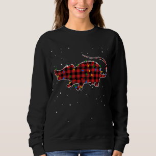 Opossum Possum Christmas Red Plaid Costume Merry X Sweatshirt