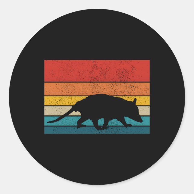 Opossum Possum Classic Round Sticker (Front)
