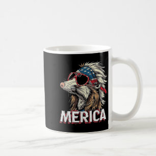 Opossum Possum - Funny 4th of July American Flag Coffee Mug