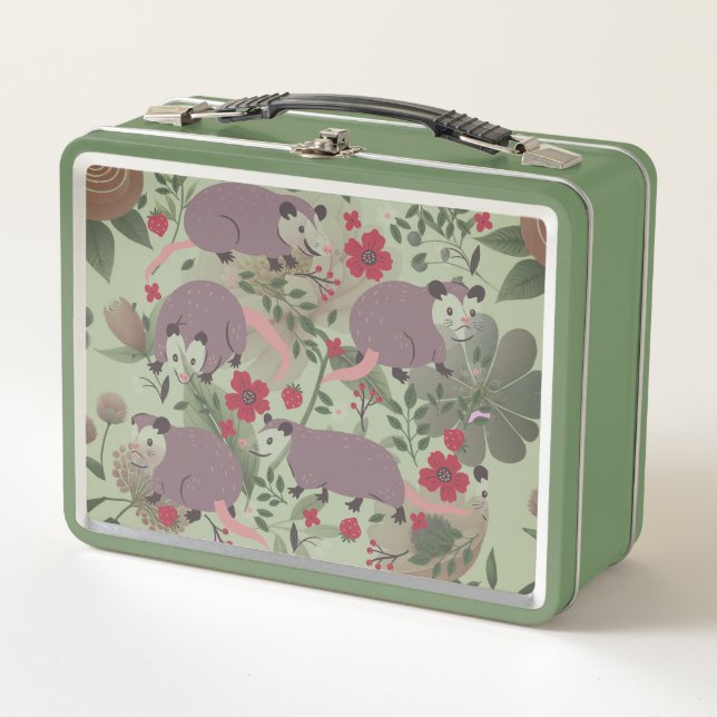 Opossum Possum Metal Lunch Box (Front)