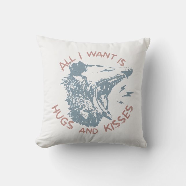 Opossum Possum Wishing For Love Funny Animal Meme Cushion (Front)