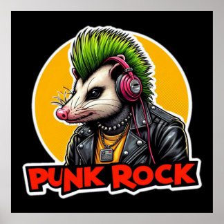 OPOSSUM-PUNK ROCK GREEN  POSTER