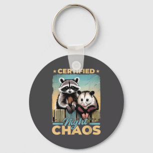 Opossum Raccoon Gift Idea Key Ring