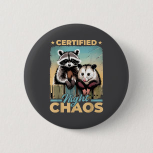 Opossum Raccoon World 6 Cm Round Badge