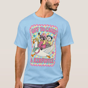 Opossum Racoon Silly Goose , Hand Drawn Sarcastic T-Shirt