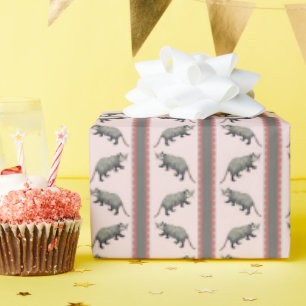 Opossum Stripe  Wrapping Paper