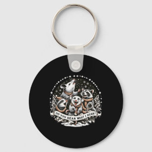 Opossum Xmas Christmas Christmas Xmas Pyjamas  Key Ring
