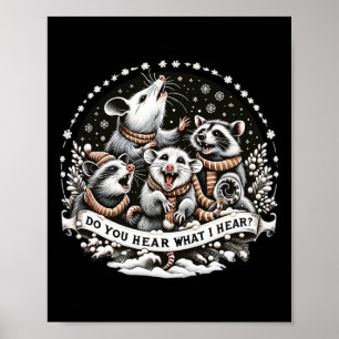 Opossum Xmas Christmas Christmas Xmas Pyjamas  Poster
