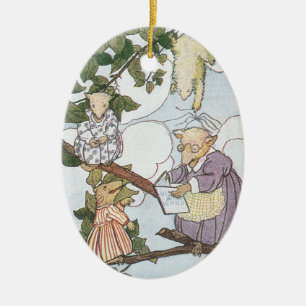 Opossums Make Reluctant Students Ceramic Ornament