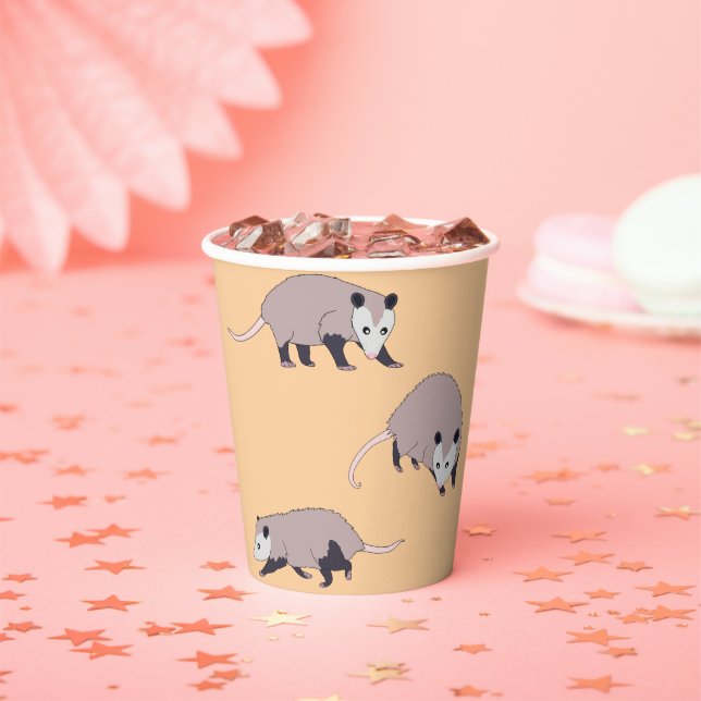 Opossums Paper Cups (Insitu)