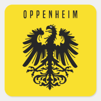 Oppenheim city emblem Germany symbol coat arms fla Square Sticker