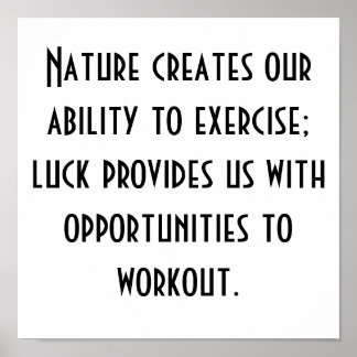 Opportunities to Workout Poster
