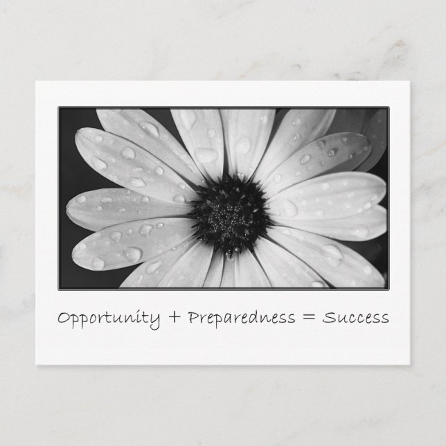 Opportunity and preparedness lead to success postcard (Front)