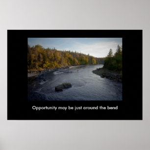Opportunity Around The Bend motivational print