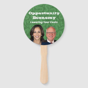Opportunity Economy Harris Walz 2024 Hand Fan