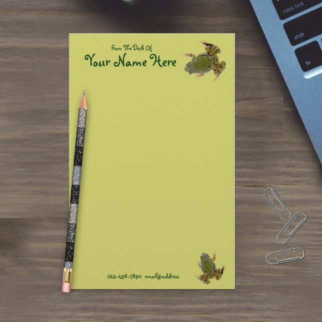 Opposing Climbing Green Frogs Close-Up Photograph Stationery (Creator Uploaded)