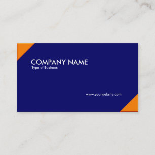 Opposing Corners - Orange and Deep Blue Business Card