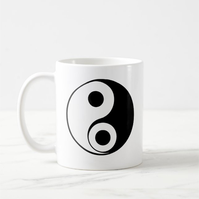Opposite Energies, Create Balance Yin Yang Coffee Mug (Left)