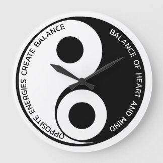 Opposite Energies, Create Balance Yin Yang Large Clock