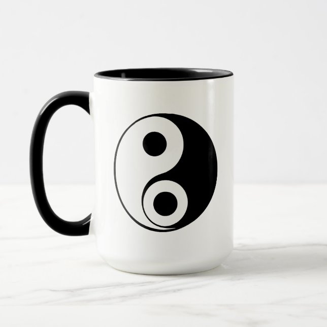 Opposite Energies, Create Balance Yin Yang Mug (Left)