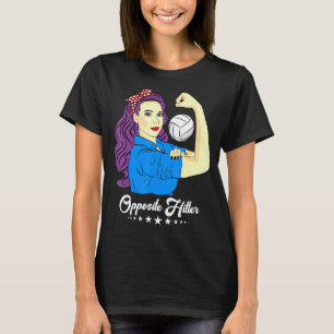 Opposite Hitter Strong Woman Vintage Volleyball Te T-Shirt