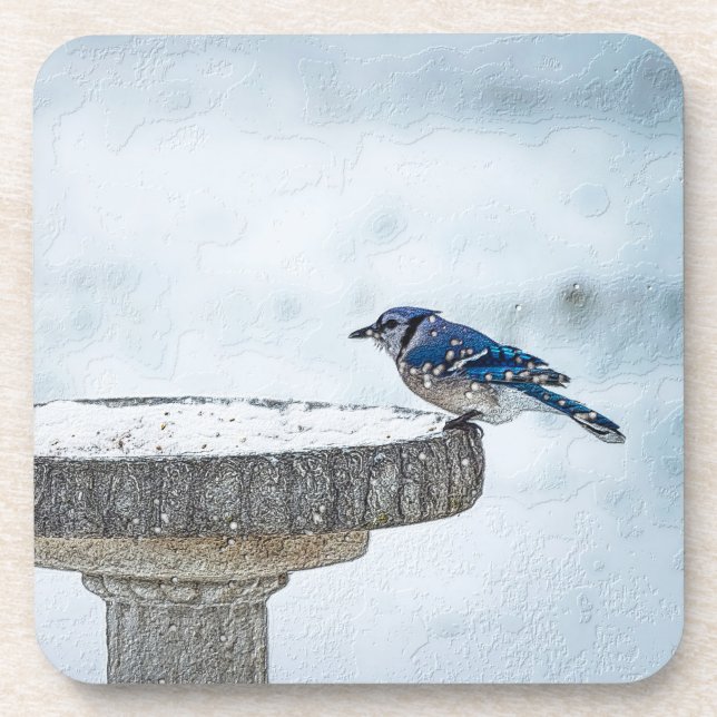 Opposite Sides Painterly Coaster (Front)