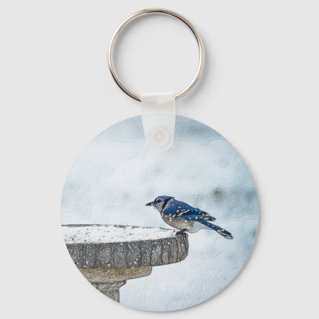 Opposite Sides Painterly Key Ring (Front)