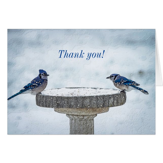 Opposite Sides Painterly Thank You Card (Front Horizontal)