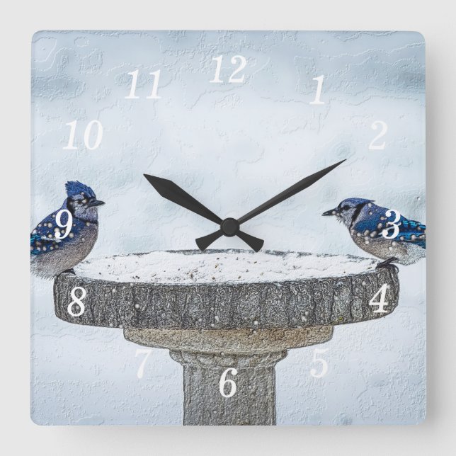 Opposite Sides Painterly Wall Clock (Front)