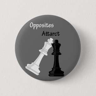 opposites attract 6 cm round badge