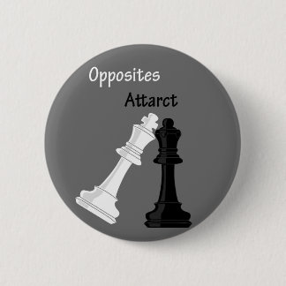 opposites attract 6 cm round badge