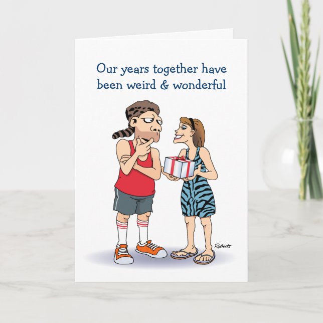 "Opposites Attract" Anniversary Card (Front)