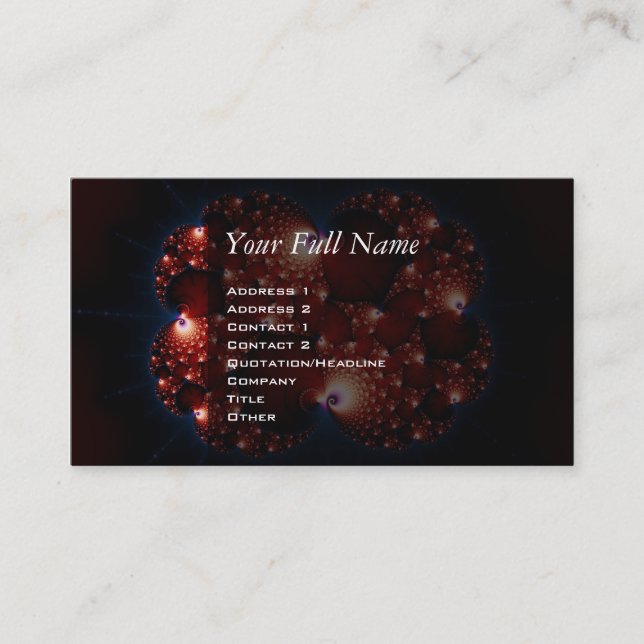 Opposites Attract - Fractal Art Business Card (Front)
