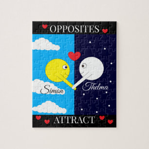 Opposites Attract:  Sun & Moon in Love Jigsaw Puzzle