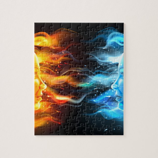 Opposites Faces Concept Jigsaw Puzzle (Vertical)
