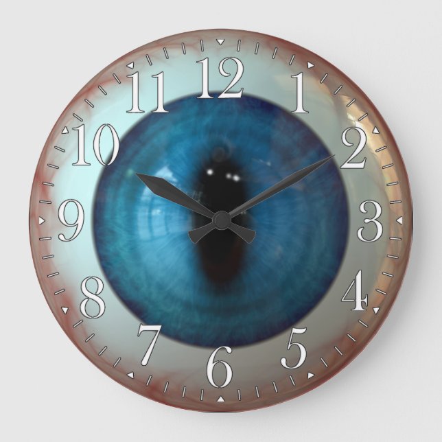 Opthalmologist Eye Doctor Weird Fun Blue Eye Clock (Front)