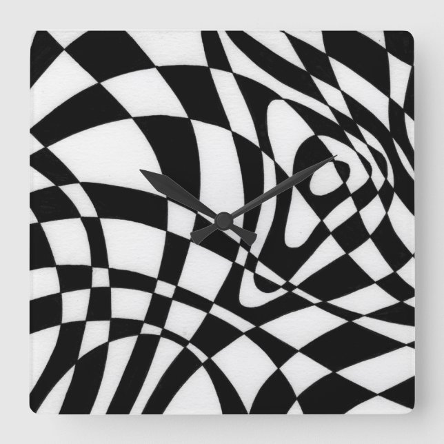 Optic #1 by Michael Moffa c1991 Square Wall Clock (Front)