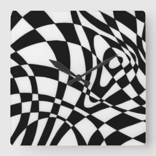 Optic #1 by Michael Moffa c1991 Square Wall Clock