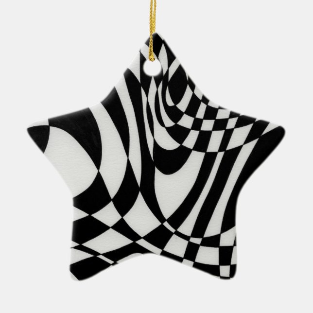 Optic #1b by Michael Moffa Ceramic Ornament (Front)