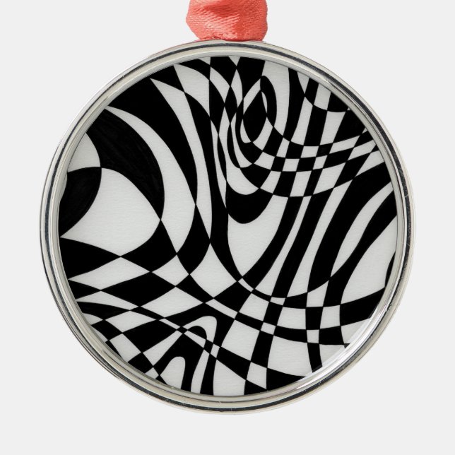 Optic #1b by Michael Moffa Metal Ornament (Front)