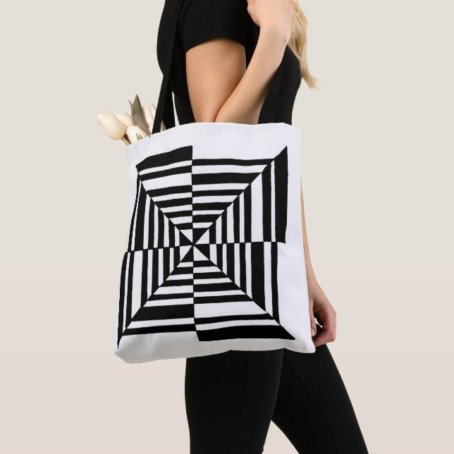 Optic art tote bag (Close Up)