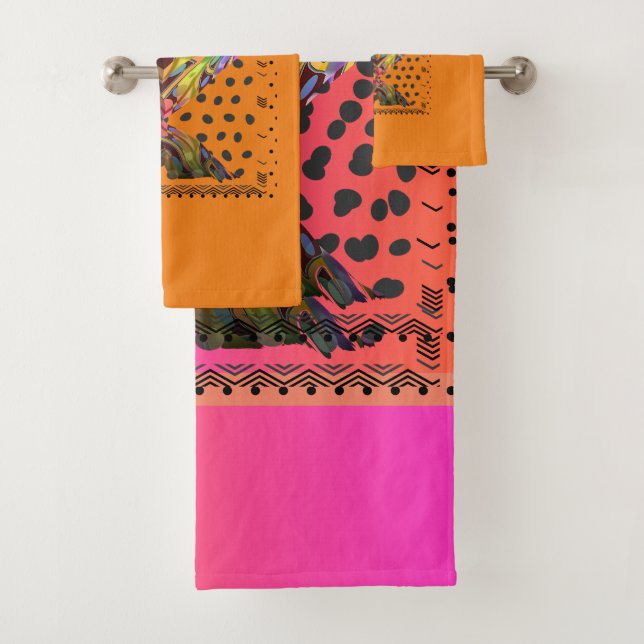  Optic Cube  Bath Towel Set (Insitu)
