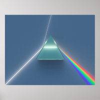 Optic Prism Refracting and Reflecting Light