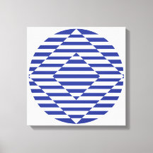 Optical Art in Dark Blue 16" x 16" wall art