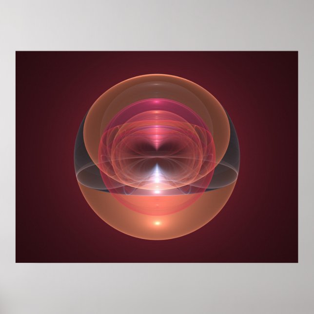 Optical Art Space Sphere Fractal 01 Poster (Front)