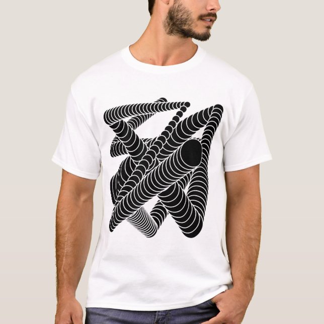 optical circles design T-Shirt (Front)