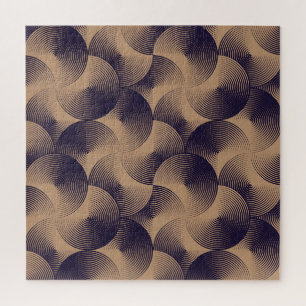 Optical Circles Illusion: Geometric Seamless. Jigsaw Puzzle