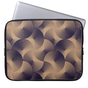 Optical Circles Illusion: Geometric Seamless. Laptop Sleeve